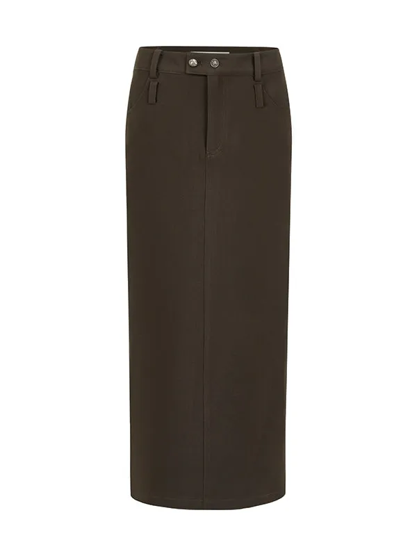 2Type Short Long I-Line High-Waist Skirt