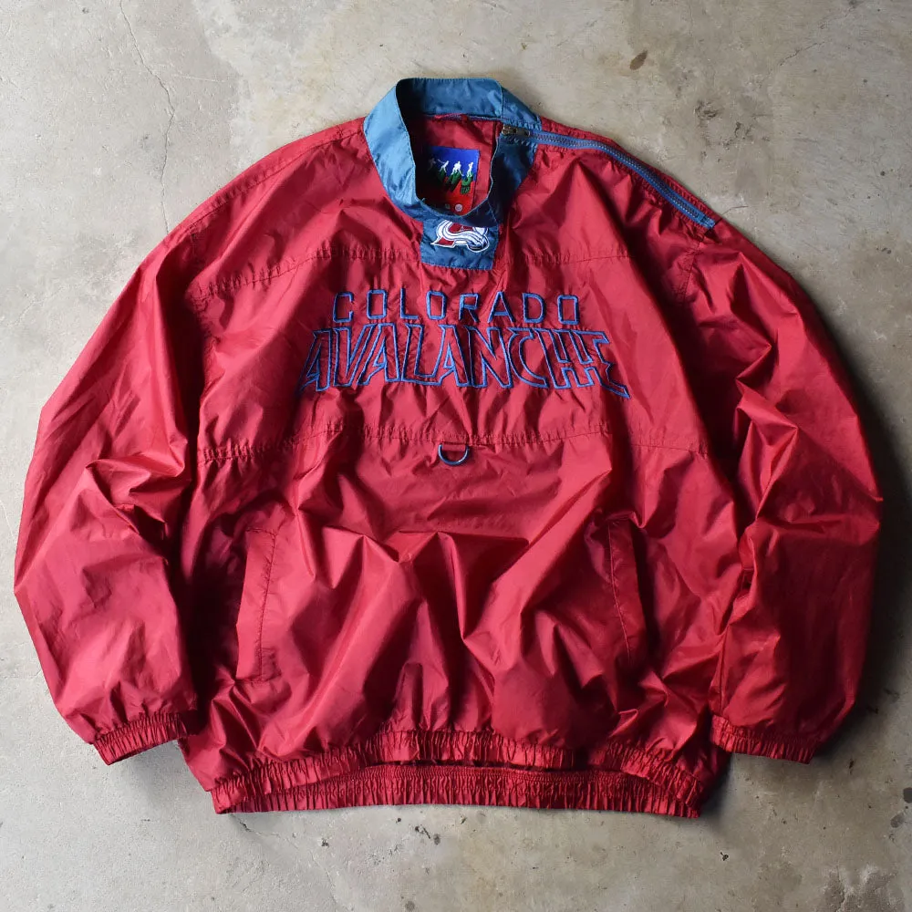 90’s FUNS “NHL Colorado Avalanche” ナイロン トラックジャケット プルオーバー 240715