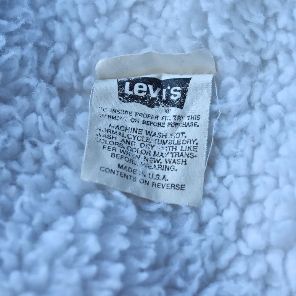 90’s Levi's デニムボアジャケット 70609 アイスブルー USA製 240105