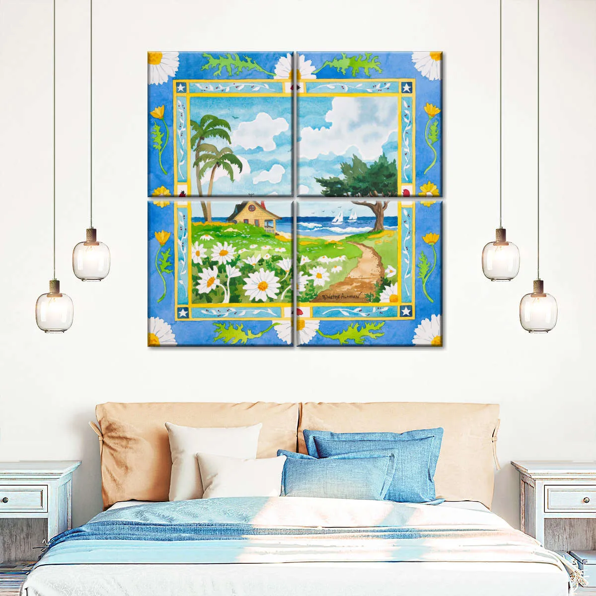 A Cottage By The Sea Wall Art