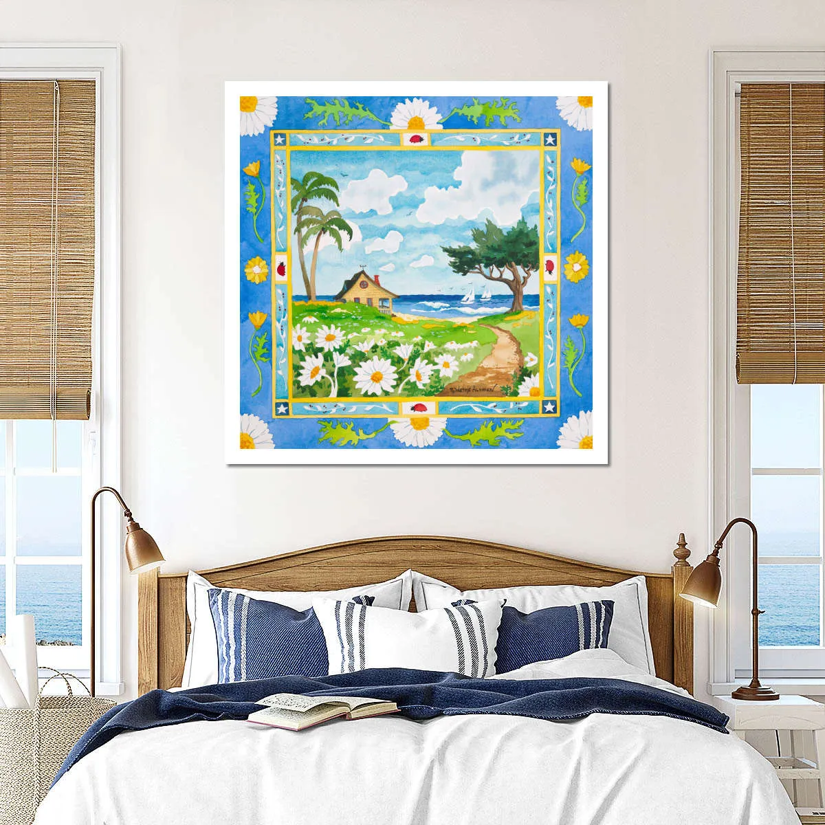 A Cottage By The Sea Wall Art