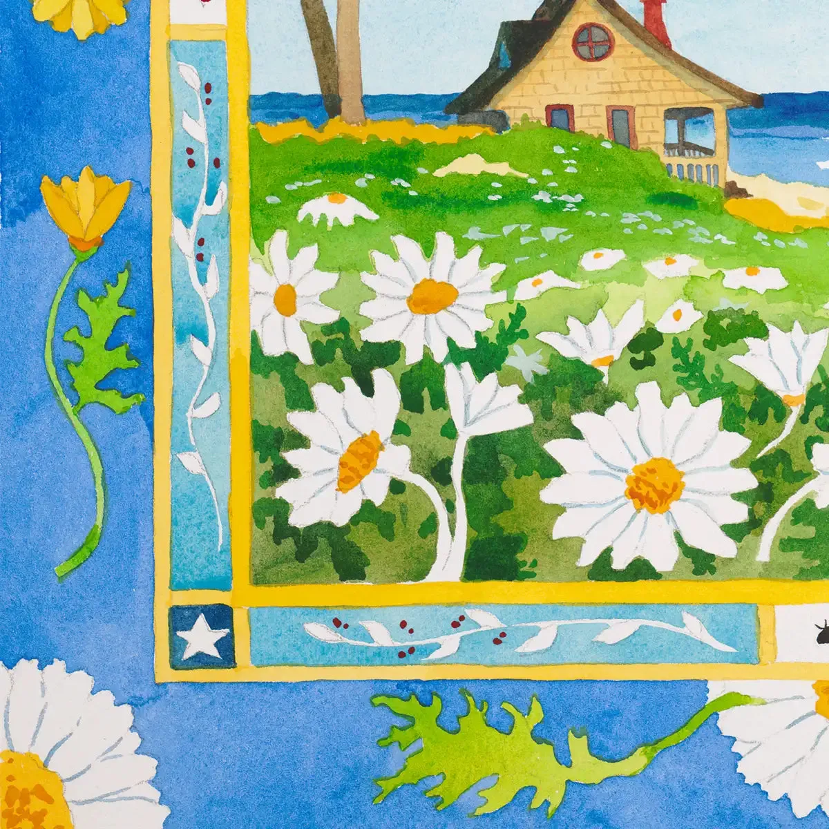 A Cottage By The Sea Wall Art