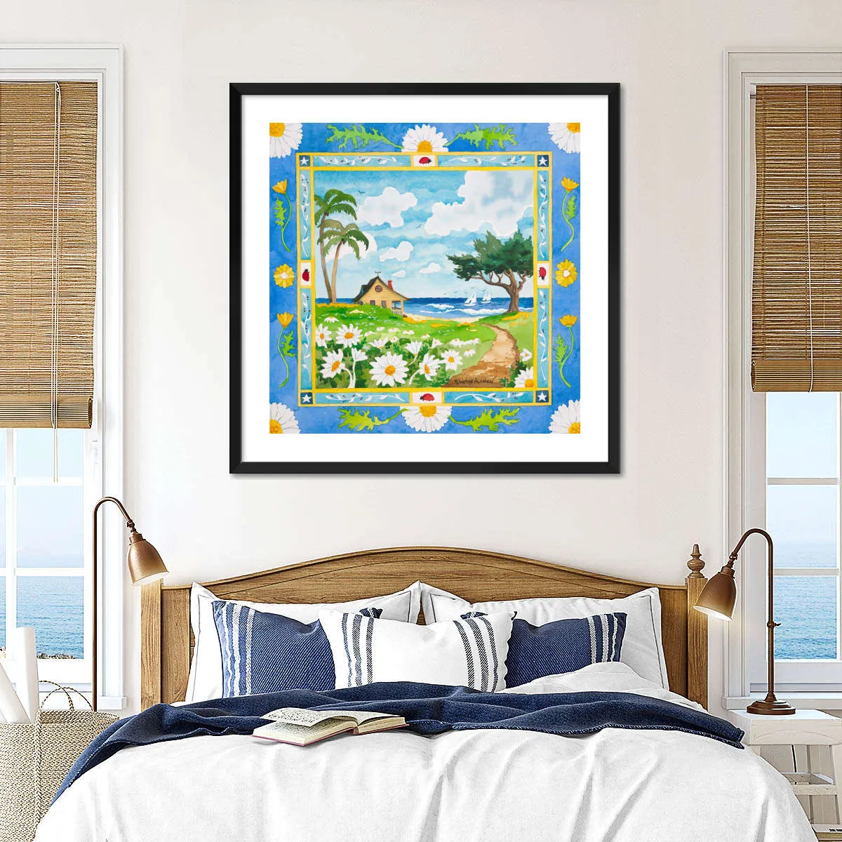 A Cottage By The Sea Wall Art