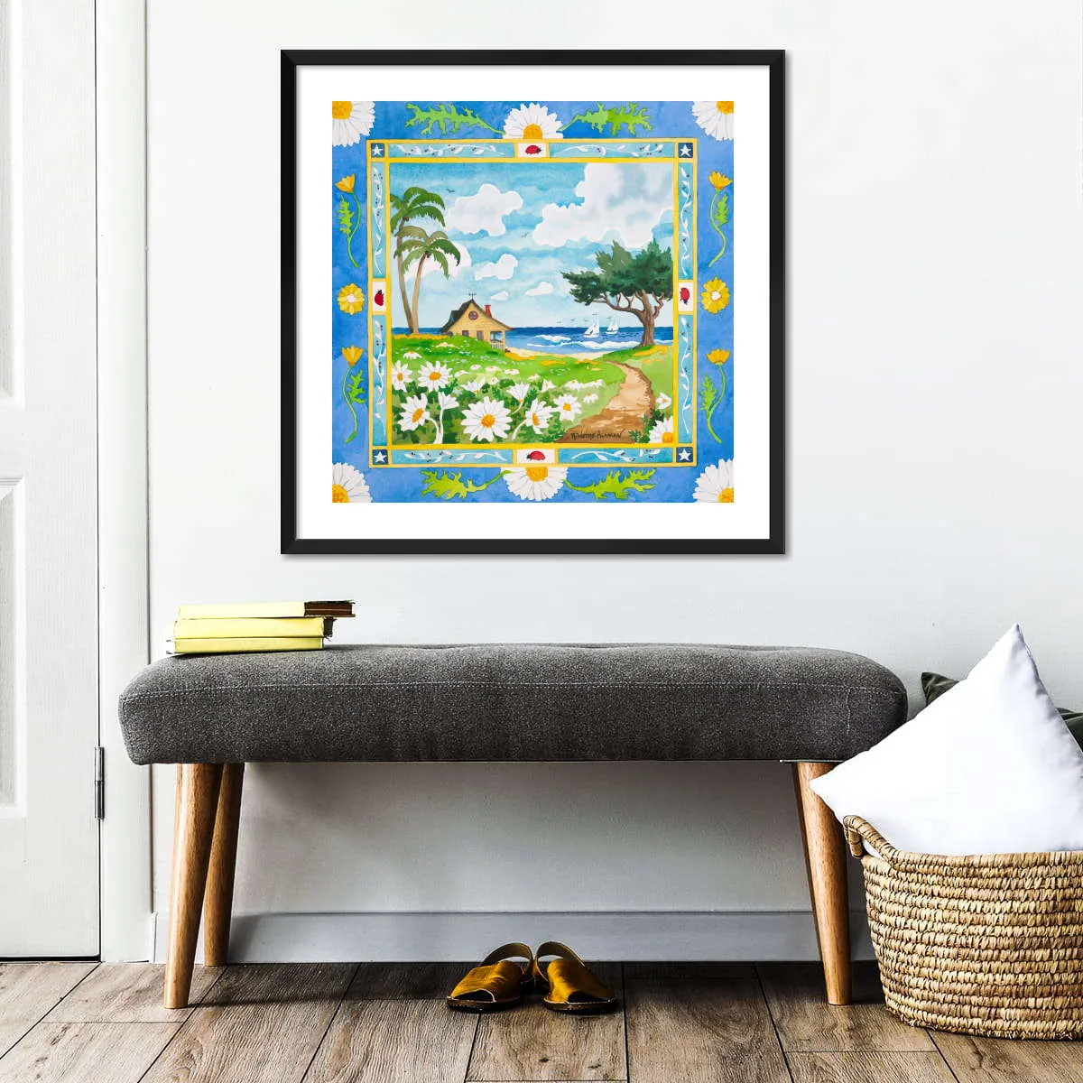 A Cottage By The Sea Wall Art