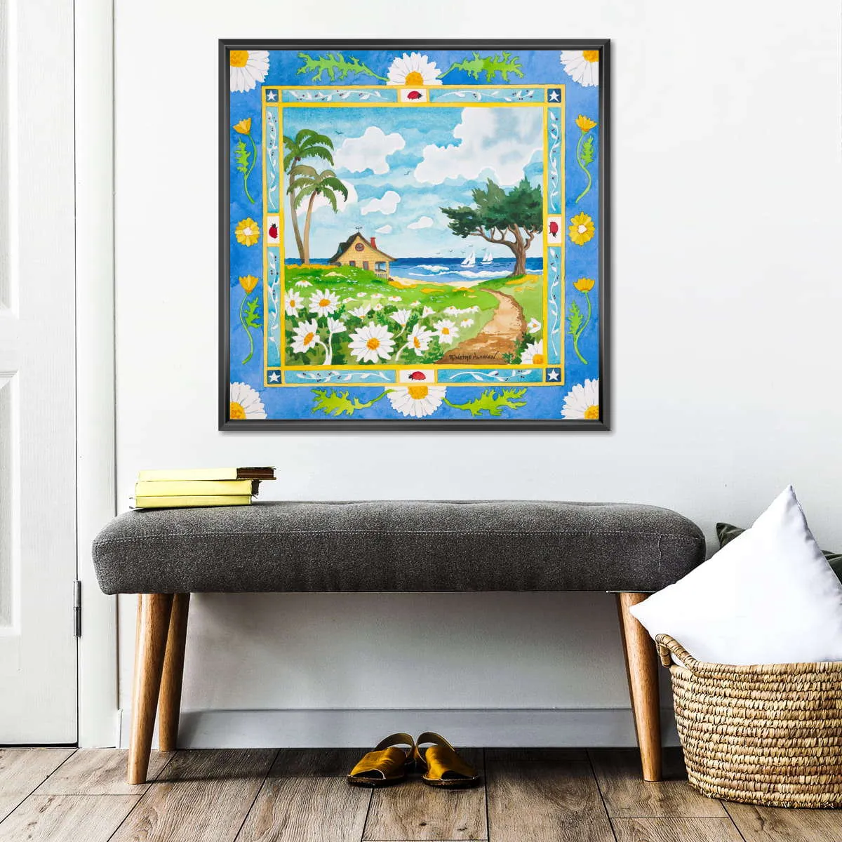 A Cottage By The Sea Wall Art