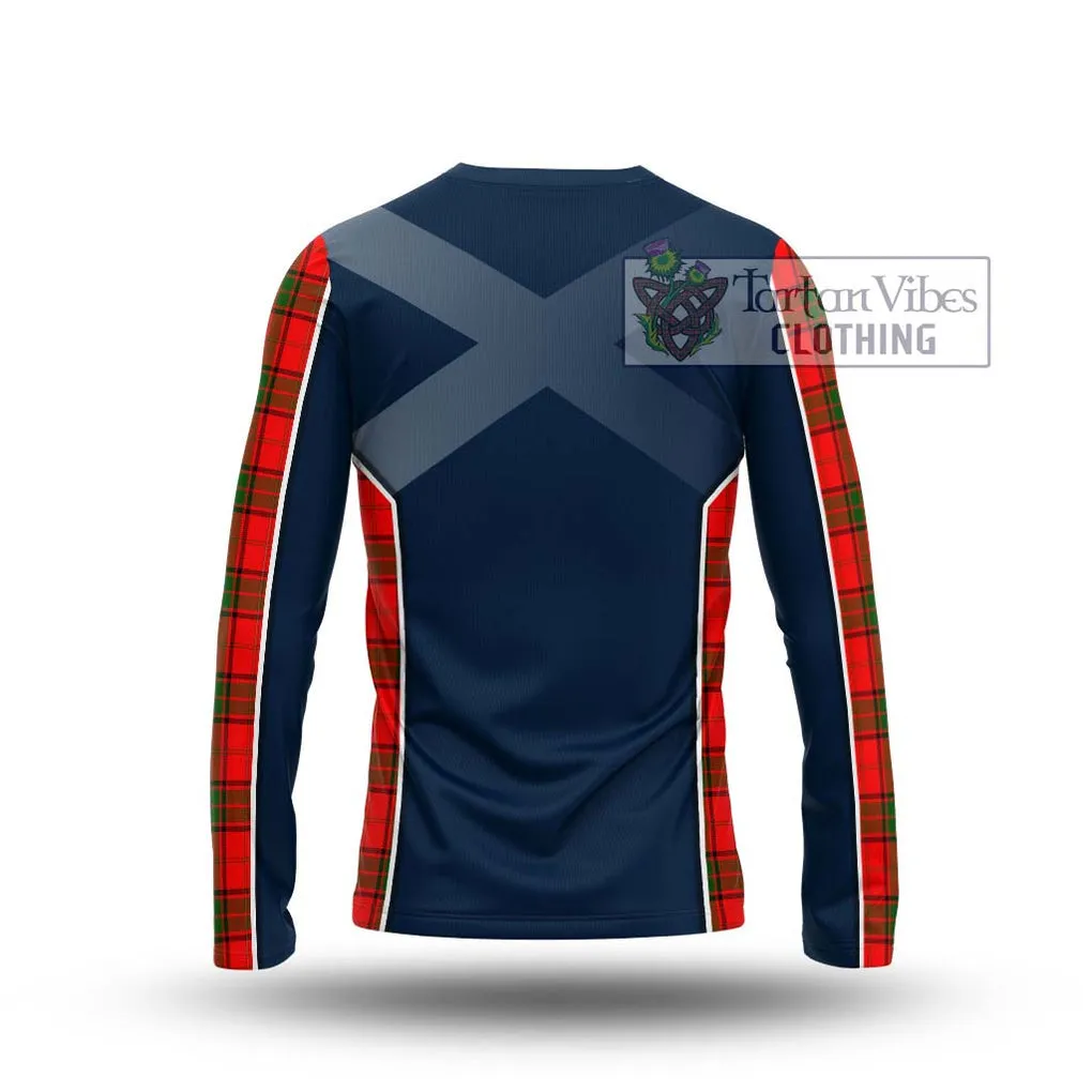 Adair Tartan Long Sleeve T-Shirt with Family Crest and Lion Rampant Vibes Sport Style