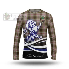 Anderson Dress Tartan Long Sleeve T-Shirt with Alba Gu Brath Regal Lion Emblem