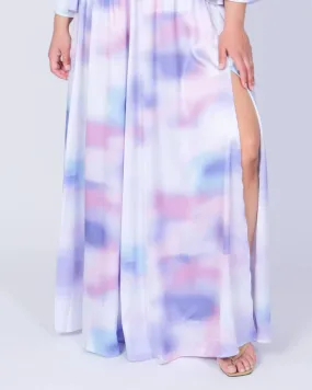 Ashford Simpson Maxi Swing Skirt | Blue Watercolor