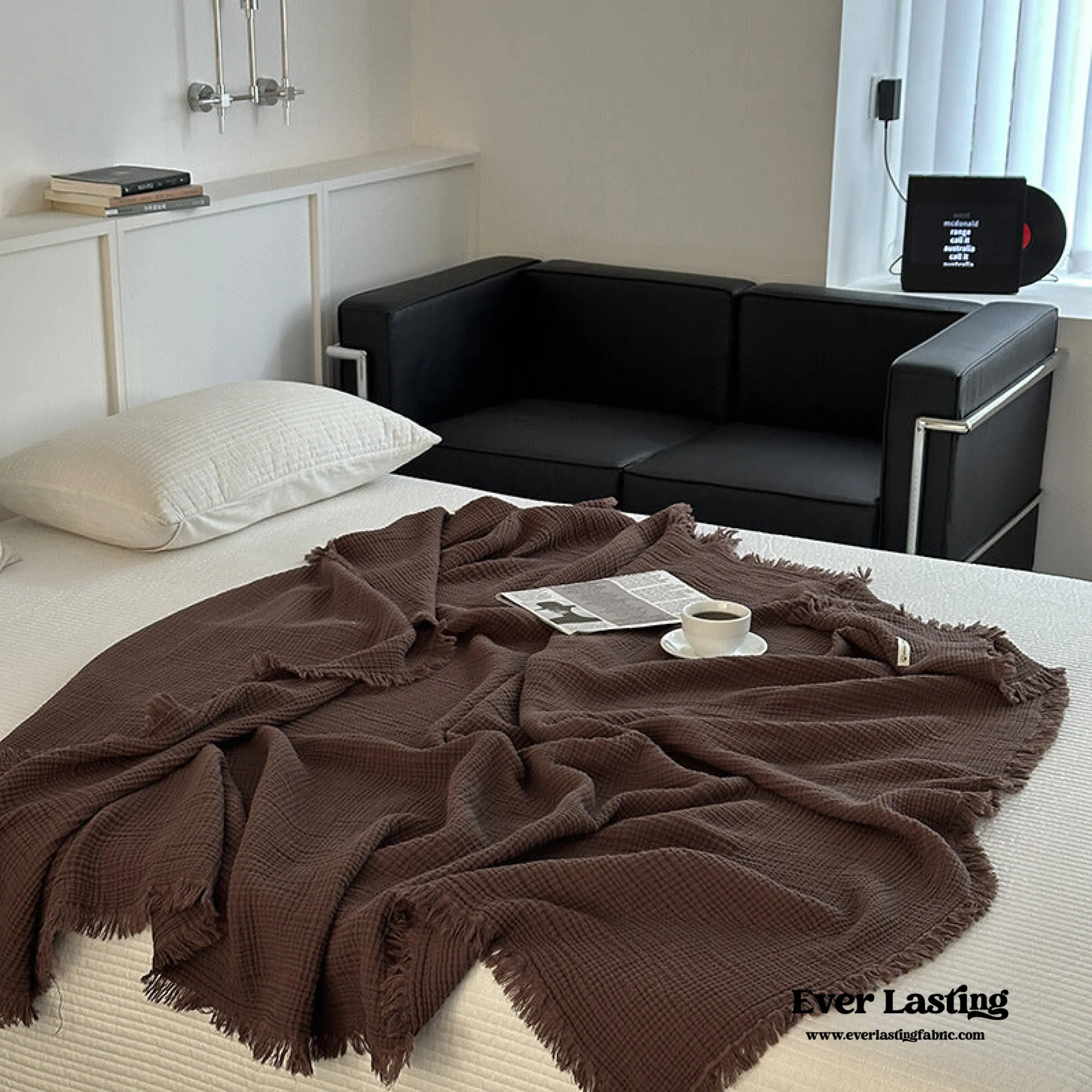 Assorted Latte Breathable Blanket / Ash Brown