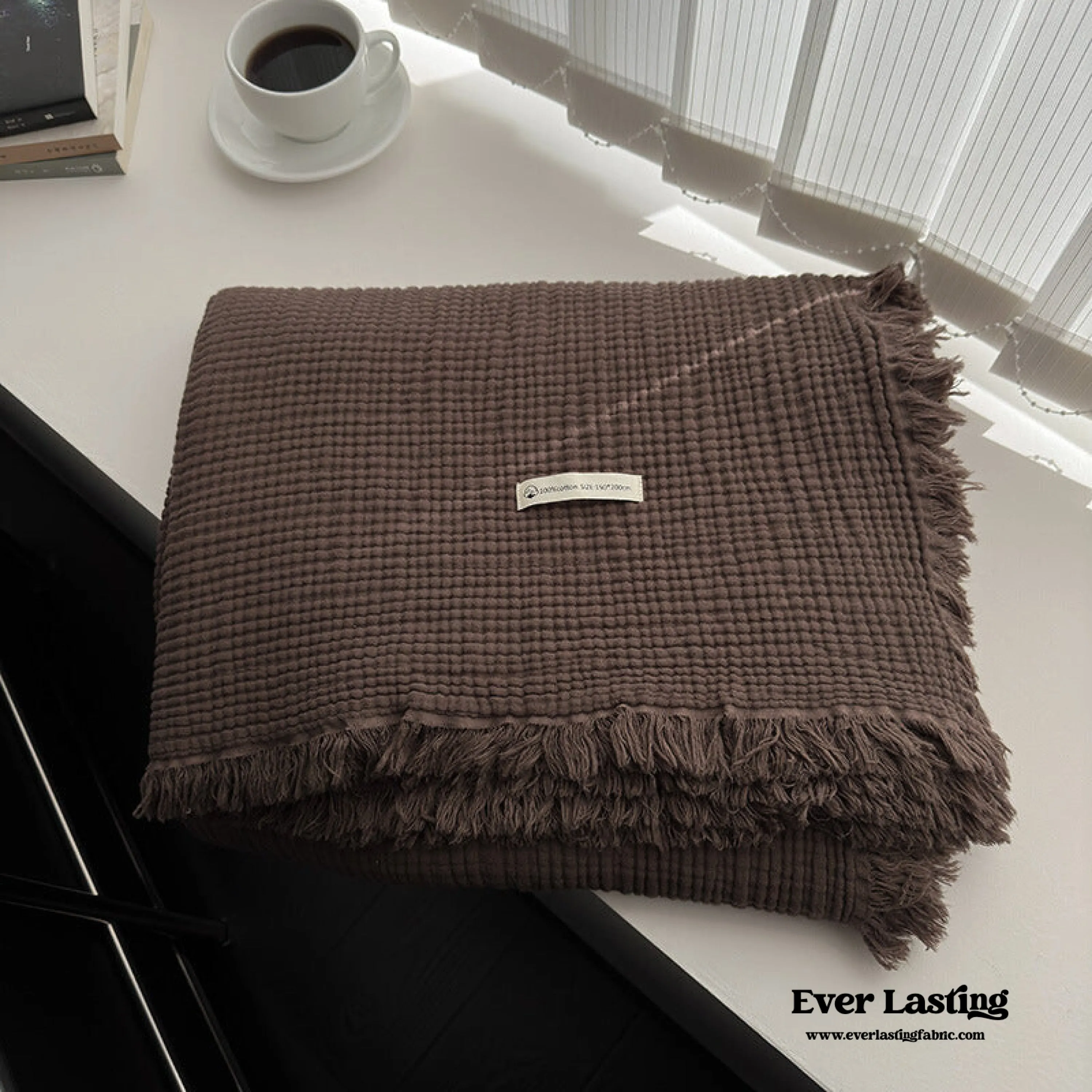 Assorted Latte Breathable Blanket / Ash Brown