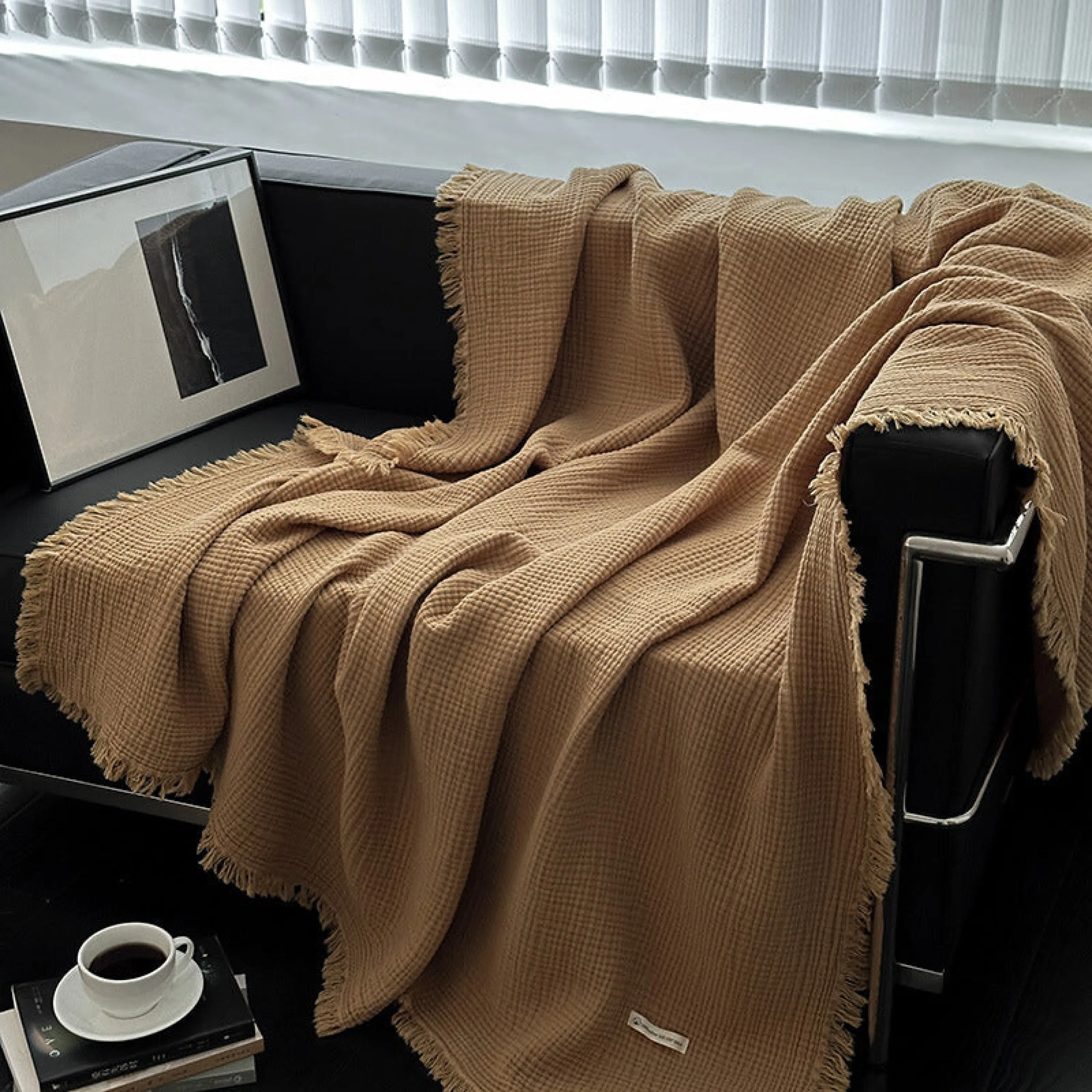 Assorted Latte Breathable Blanket / Ash Brown