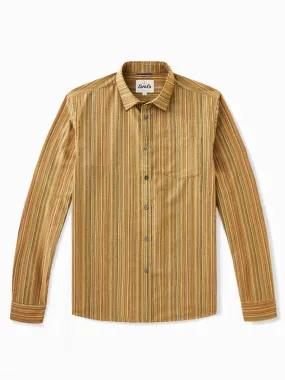 Autumn Earth Tones Cotton Stripe Shirt