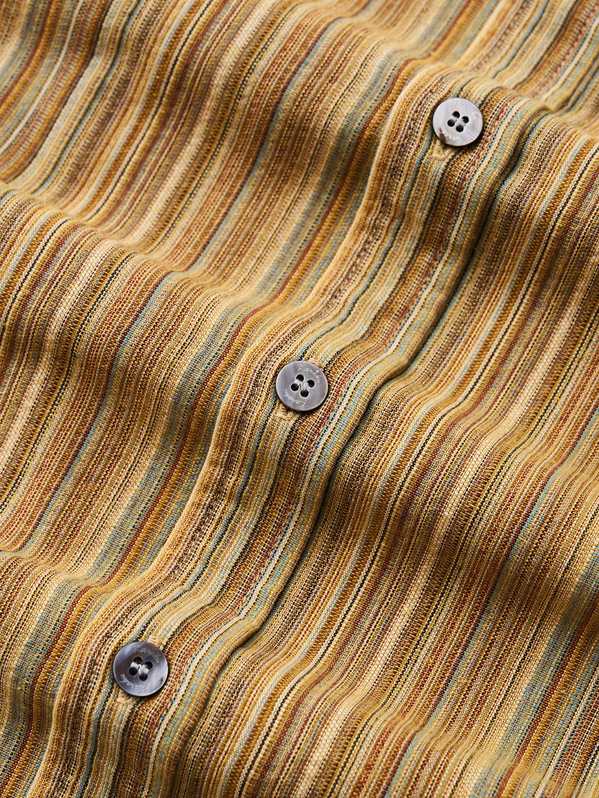 Autumn Earth Tones Cotton Stripe Shirt