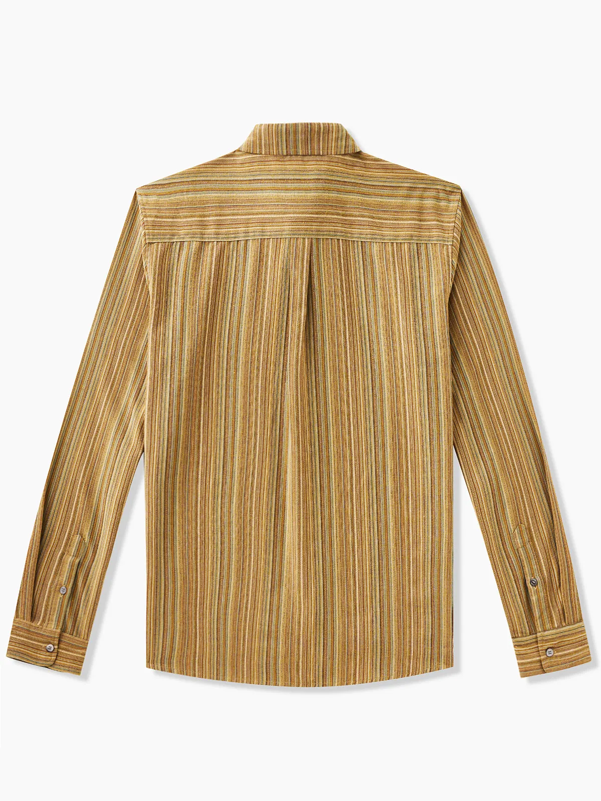 Autumn Earth Tones Cotton Stripe Shirt