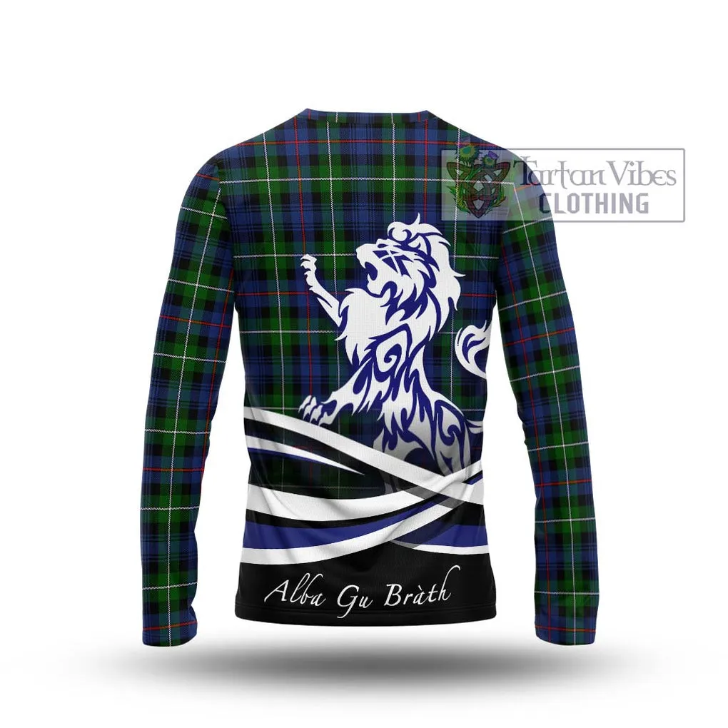 Baillie Tartan Long Sleeve T-Shirt with Alba Gu Brath Regal Lion Emblem