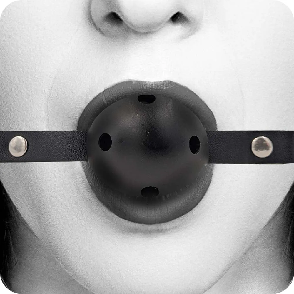 Black & White Breathable Ball Gag