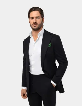 Black Wool Cashmere Notch Jacket