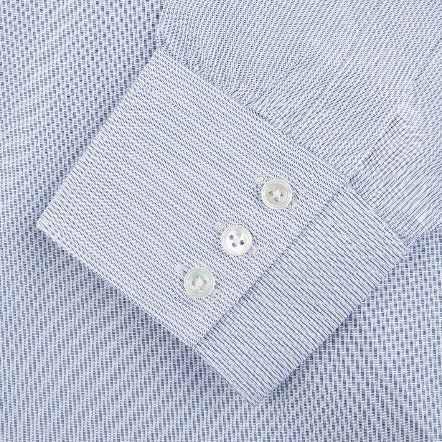 Blue and White Stripe Cotton Regular Fit Mayfair Shirt