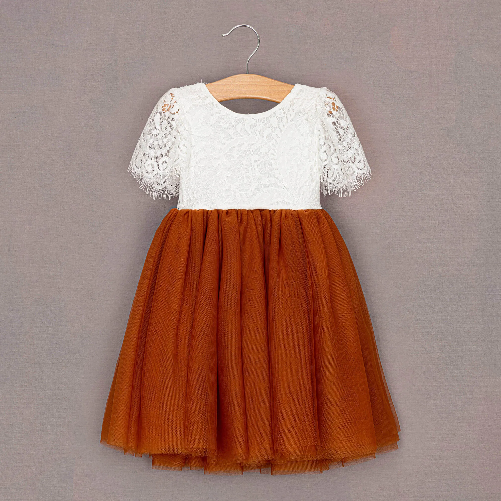 Bohemian Flutter Tea Dress - Burnt Orange