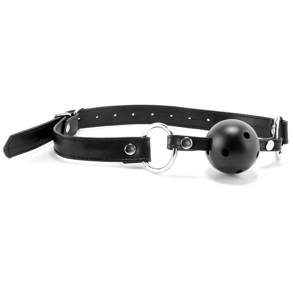 Breathable Ball Gag with Nipple Clamps