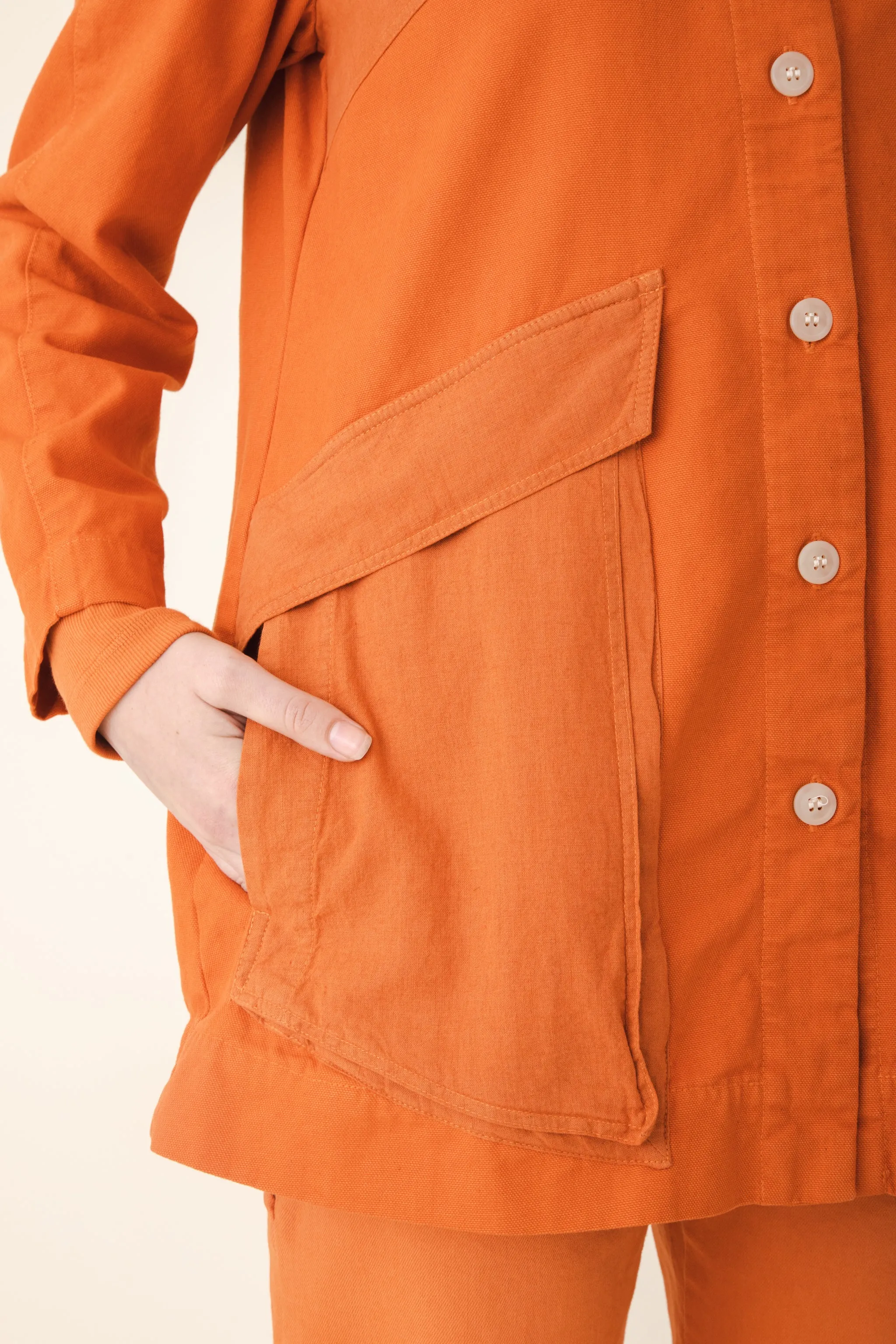 Canvas Touring Jacket in Papaya