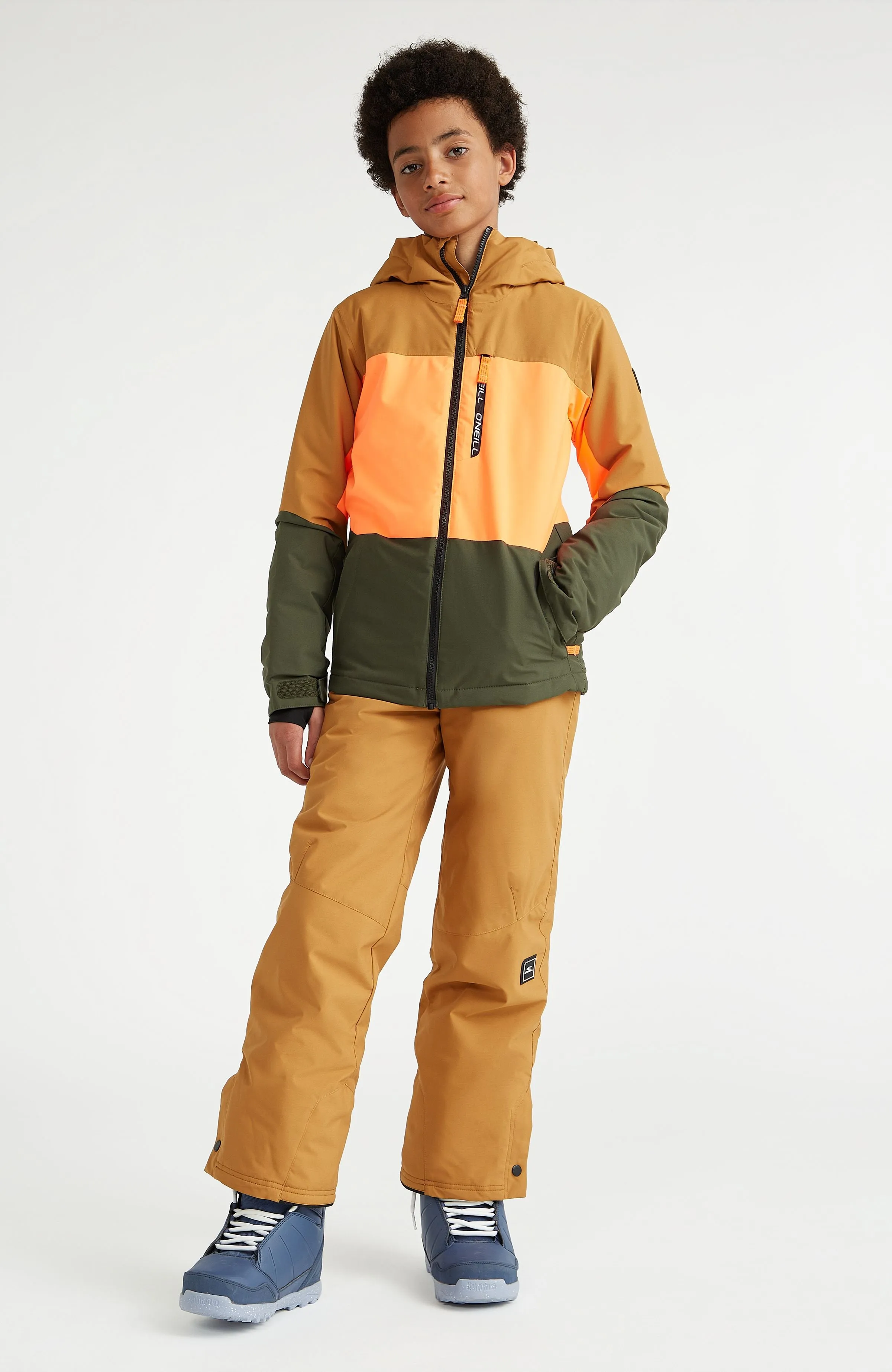 Carbonite Snow Jacket | Rich Caramel Colour block