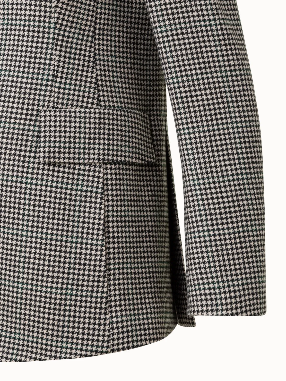 Cashmere Jacket with Small Houndstooth Pattern