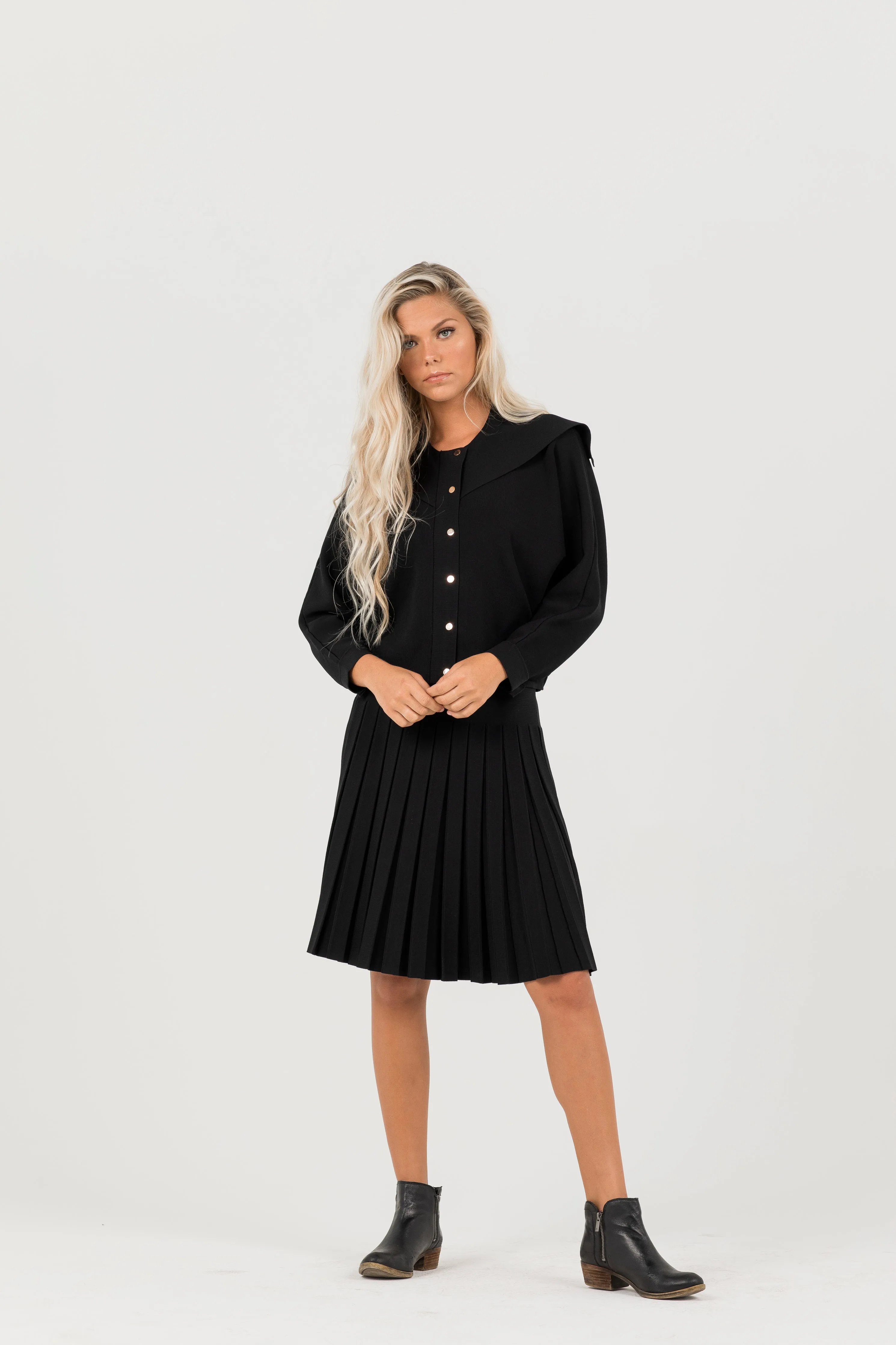 Charlotte Box Pleat Skirt