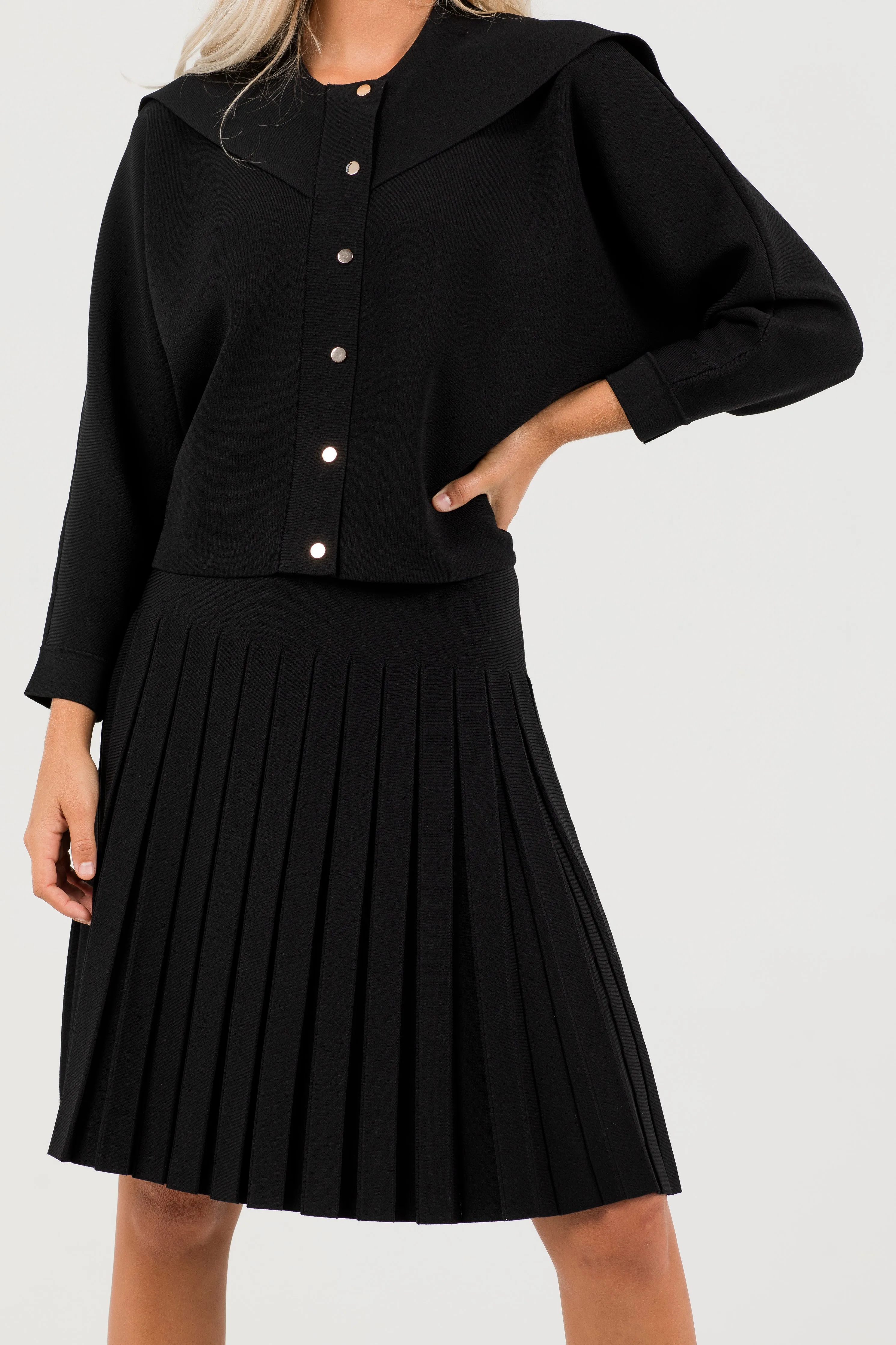 Charlotte Box Pleat Skirt