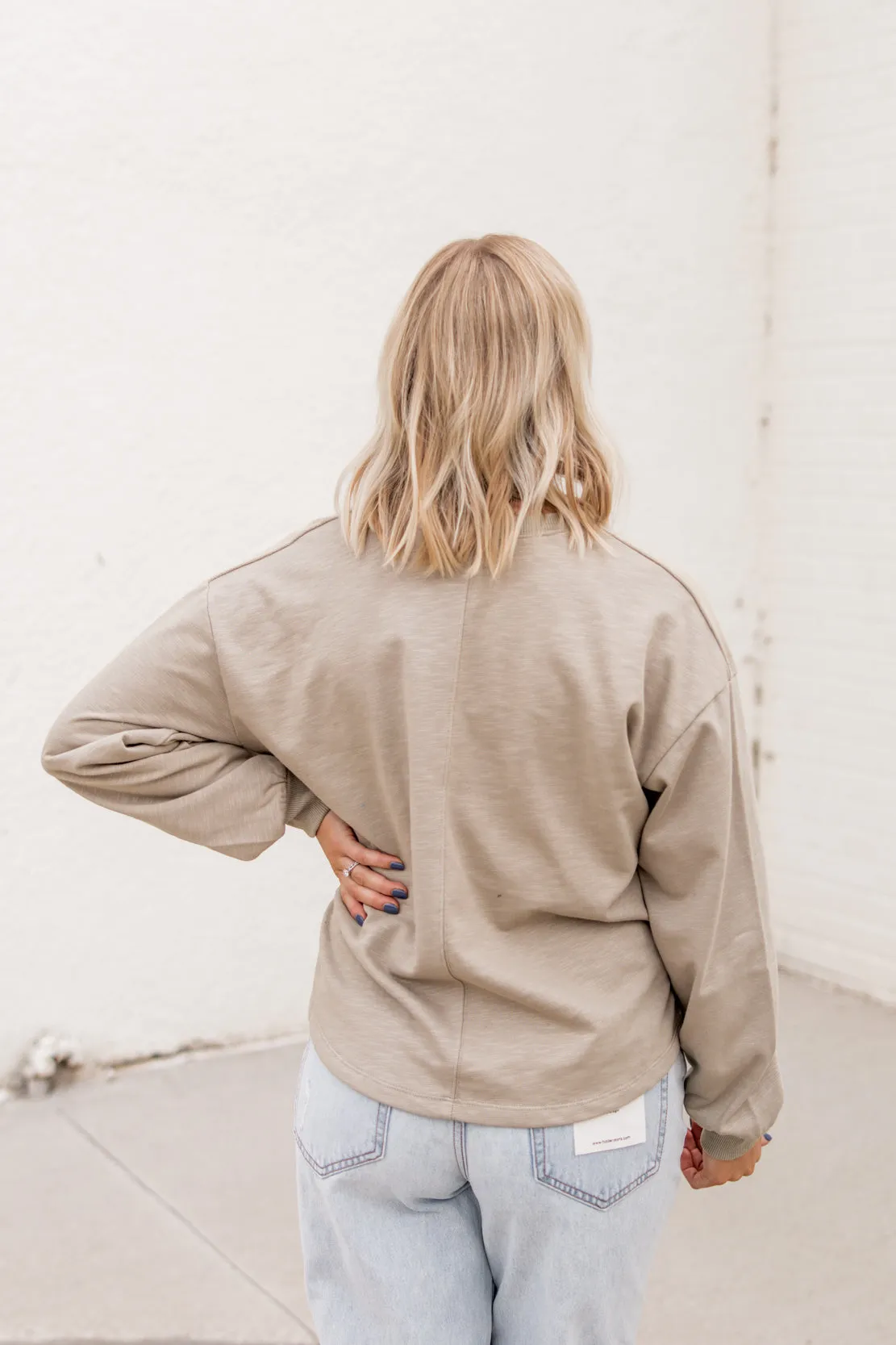 Cleo French Terry Pullover | Olive