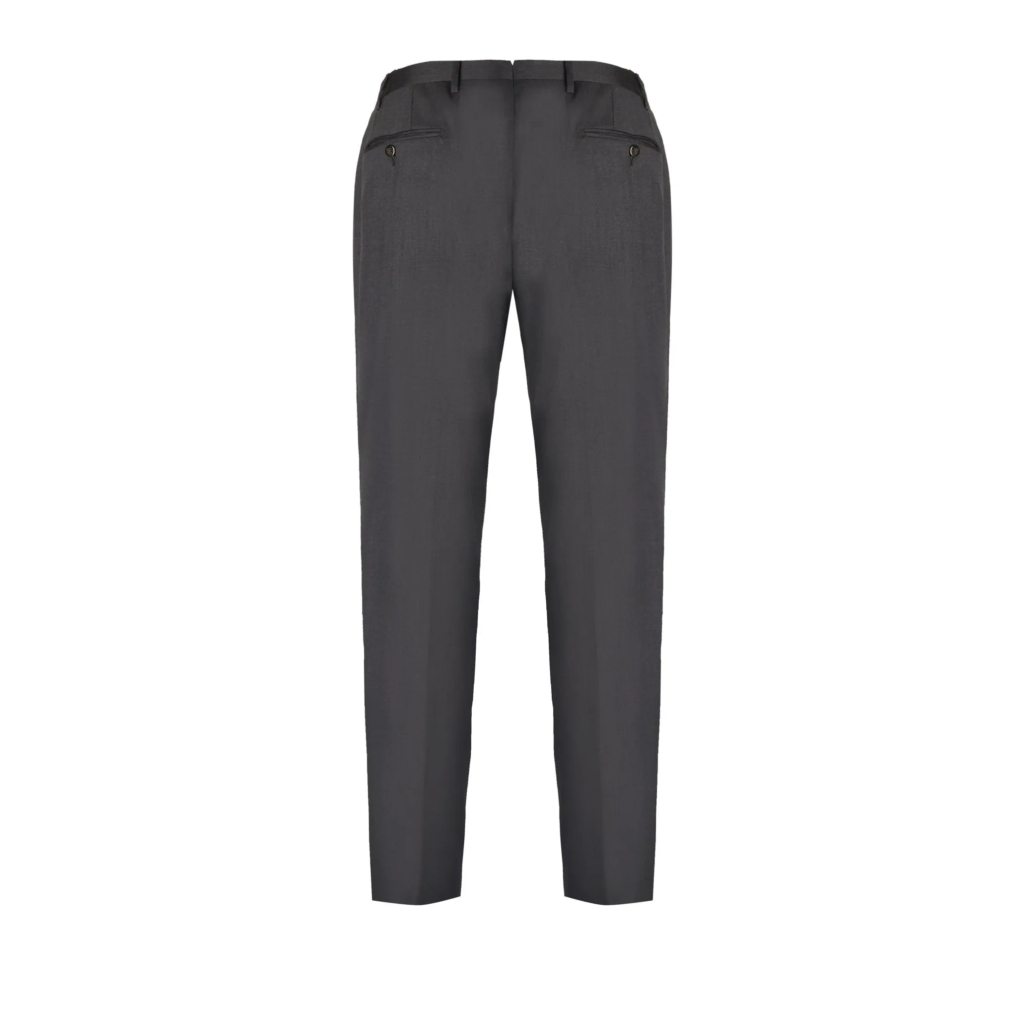 CORNELIANI Flat Front Trouser CHARCOAL REG