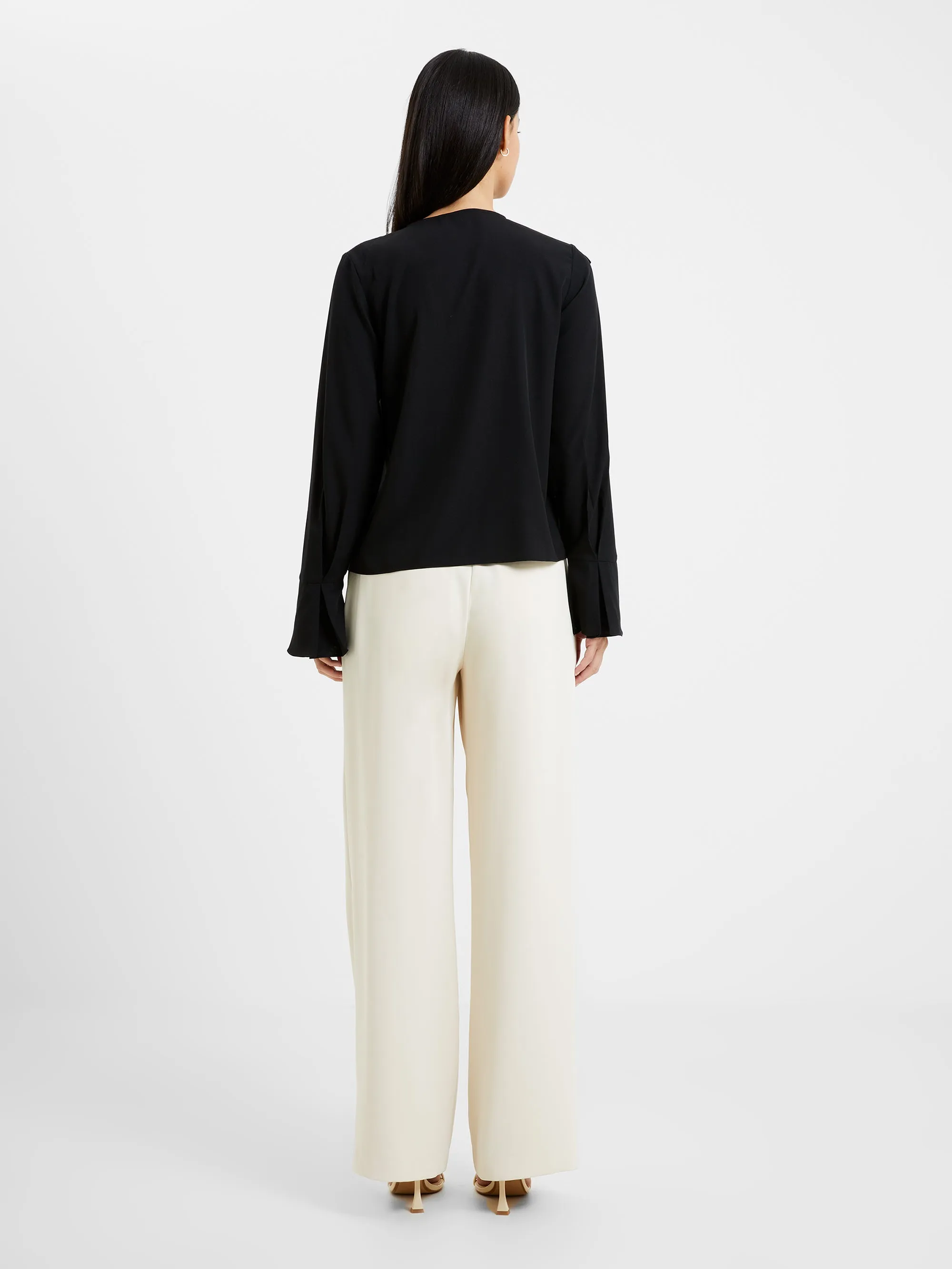 Crepe Light Recycled Asymmetric Frill Shirt