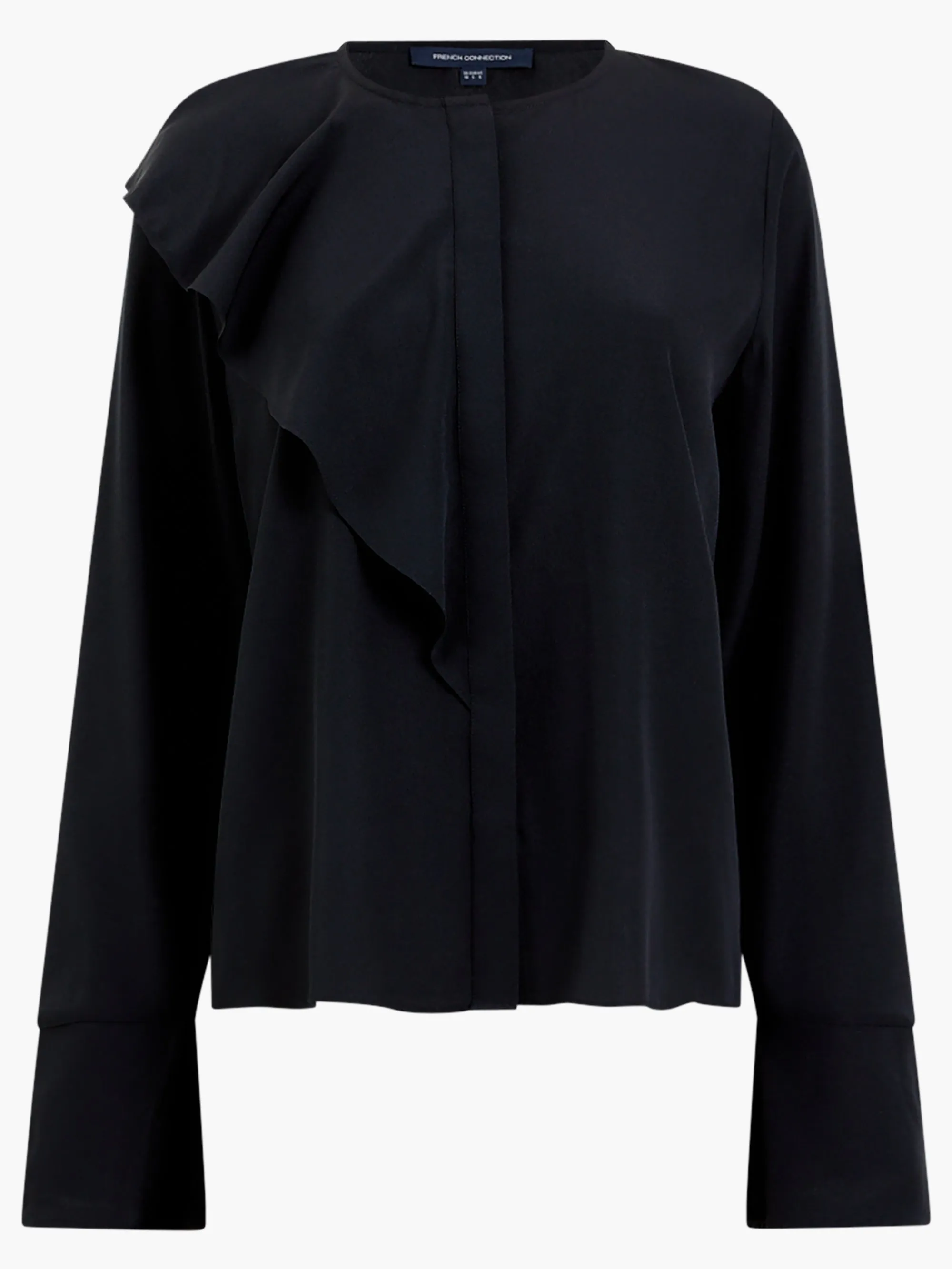 Crepe Light Recycled Asymmetric Frill Shirt