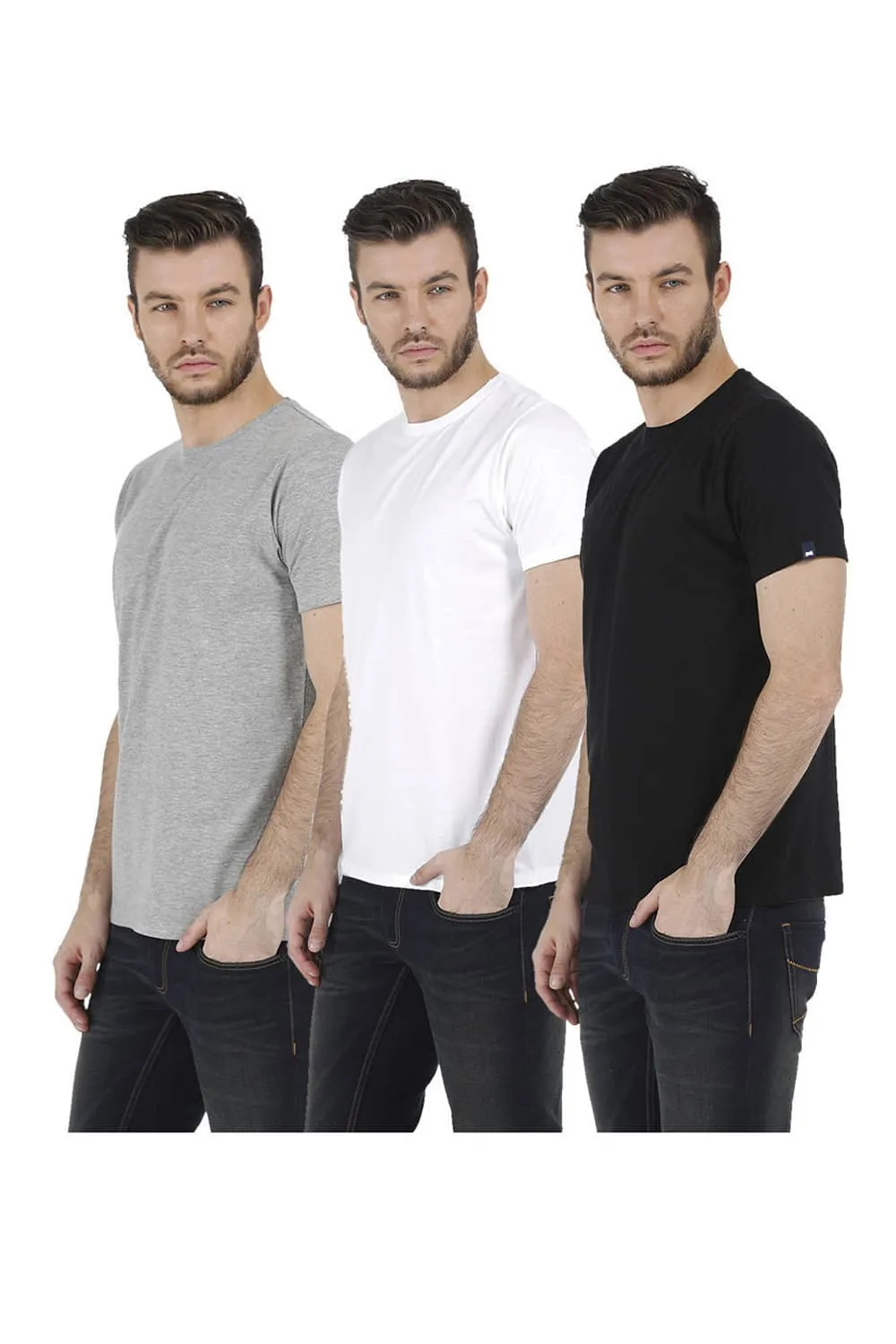 Crew Neck Muscle Fit Half Sleeves Tees