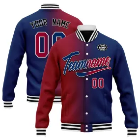 Custom Gradient Fashion Jacket Bomber Full-Snap Varsity Letterman Personalized Jacket FZ005-D028016-3