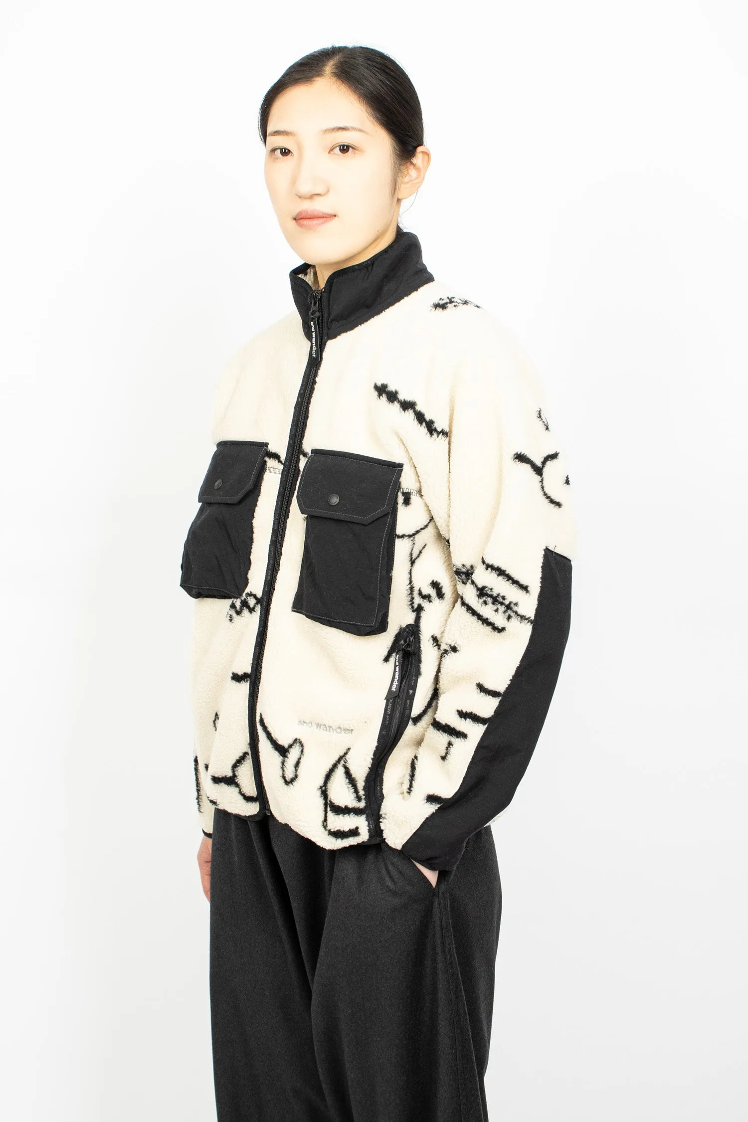 Daijiro OHARA Map Key Boa Jacket Off-White