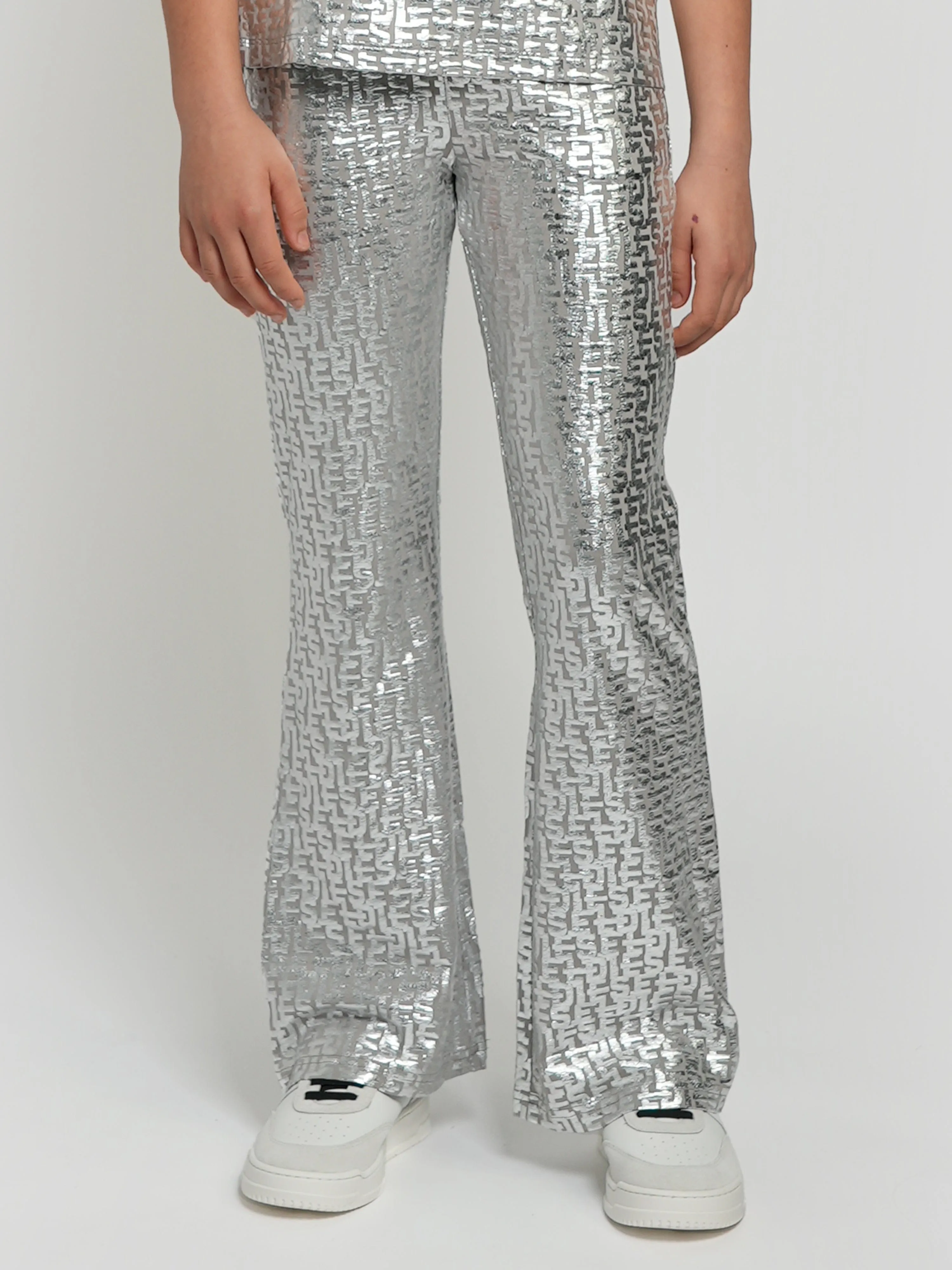 Diesel Girls Pendyx Branded Trousers in Silver