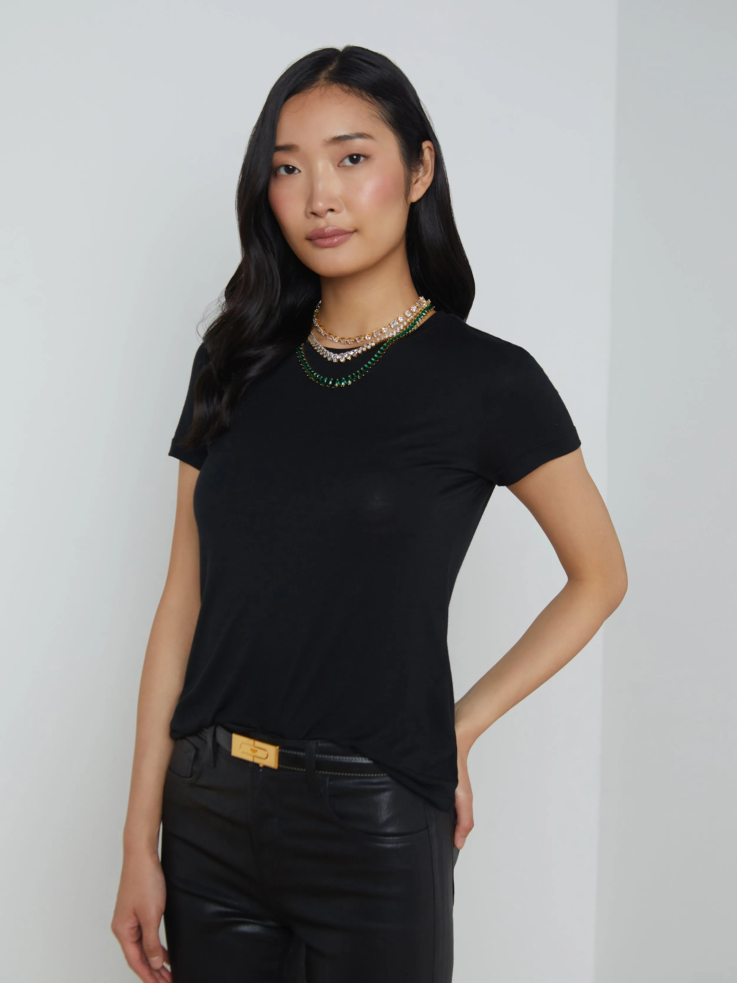 Ellie Cashmere Jersey Tee