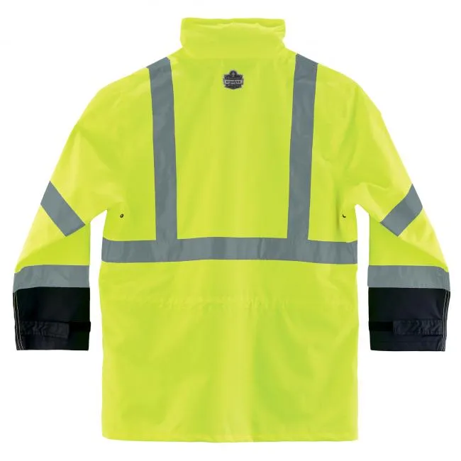 Ergodyne GloWear 8365BK Type R Class 3 Hi-Vis Rain Jacket - Lime