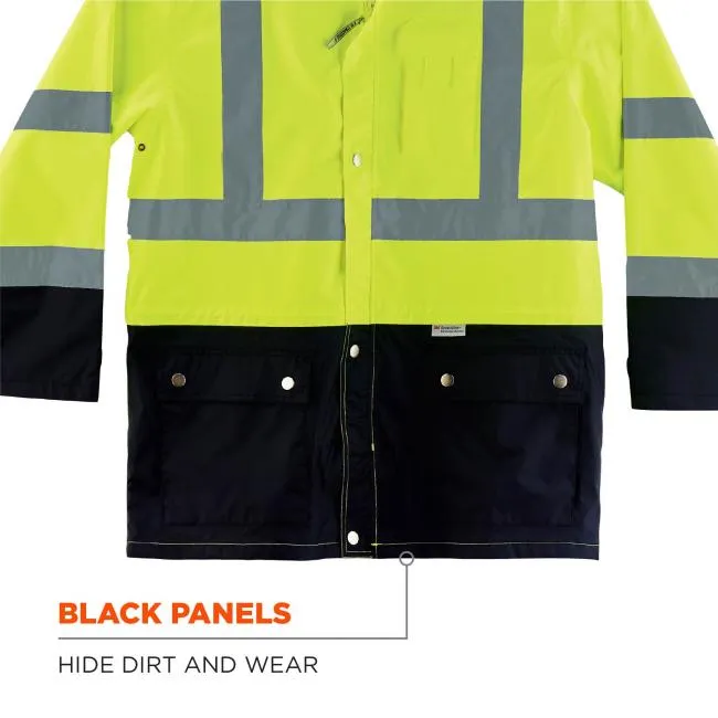 Ergodyne GloWear 8365BK Type R Class 3 Hi-Vis Rain Jacket - Lime