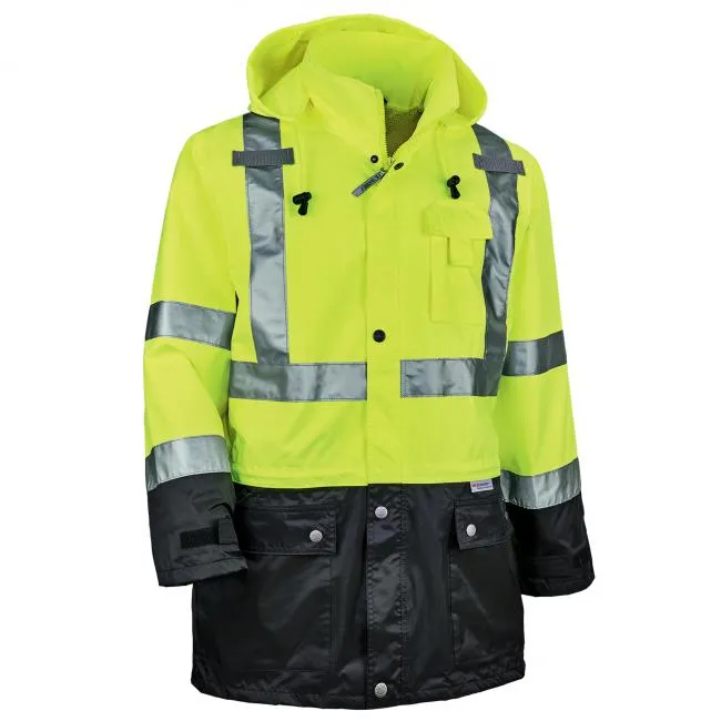 Ergodyne GloWear 8365BK Type R Class 3 Hi-Vis Rain Jacket - Lime