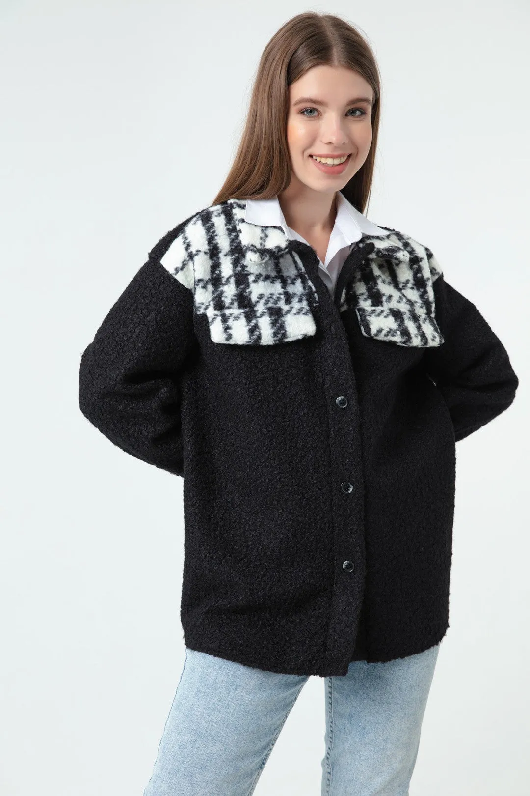 Female Plaid Pattern Jacket