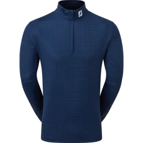 FootJoy Glen Plaid Print Chillout Pullover - Navy