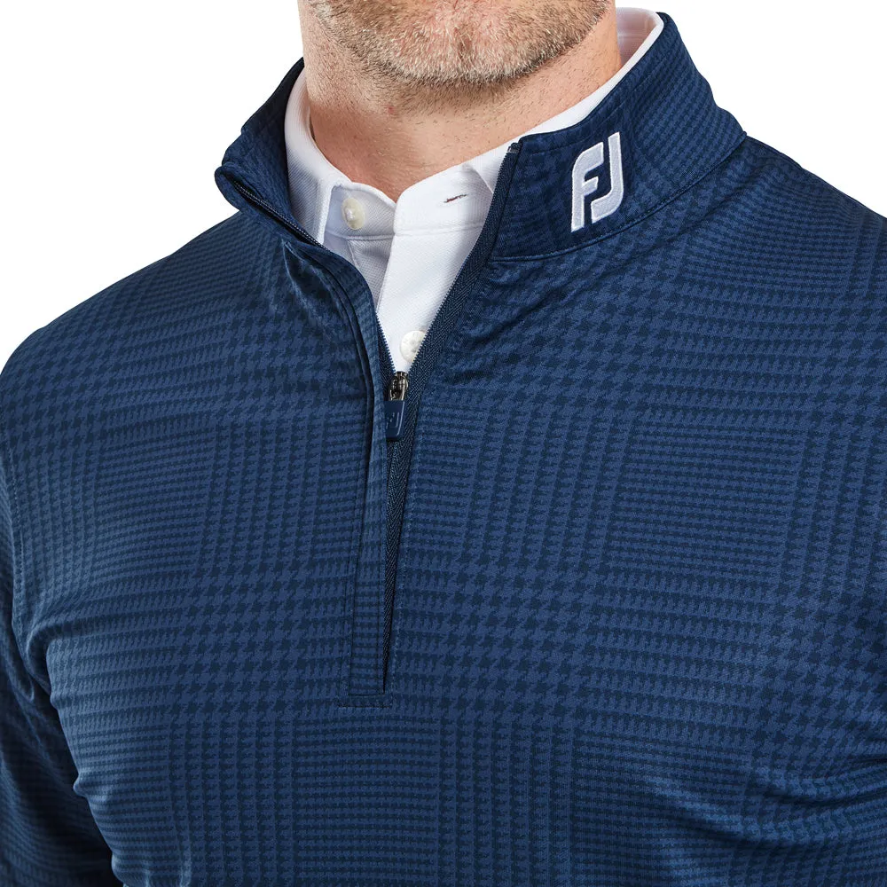 FootJoy Glen Plaid Print Chillout Pullover - Navy