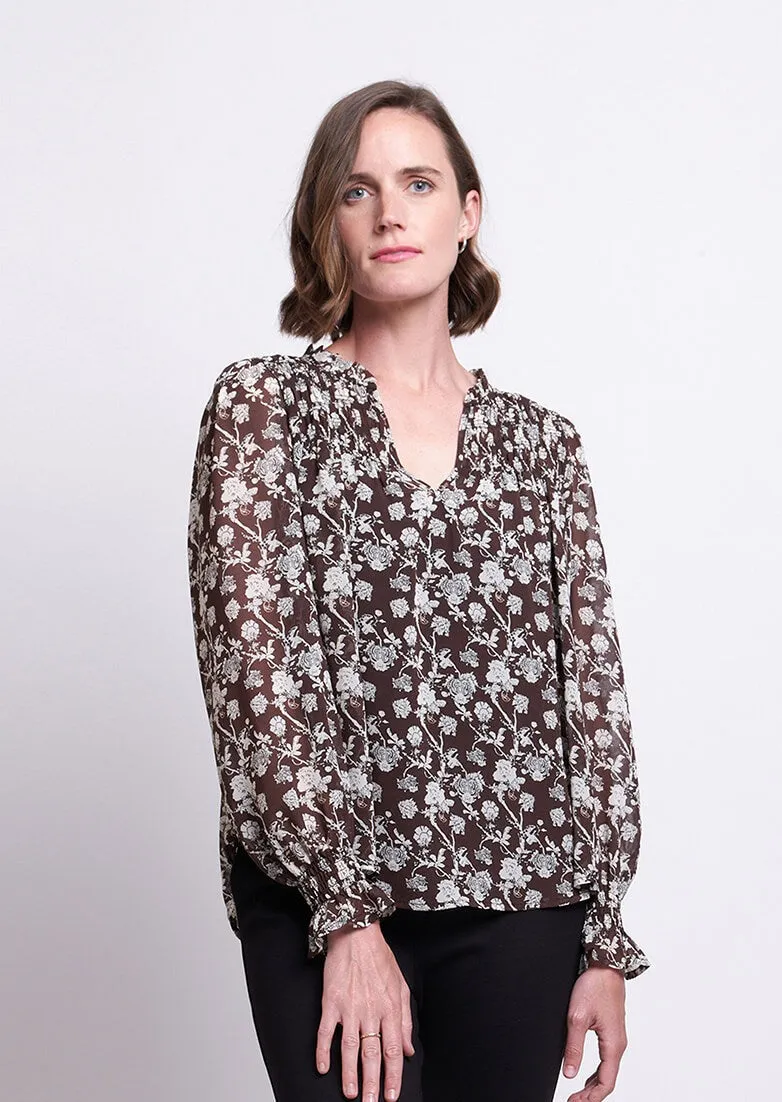 Gala Twist Blouse -Ornamental Brown