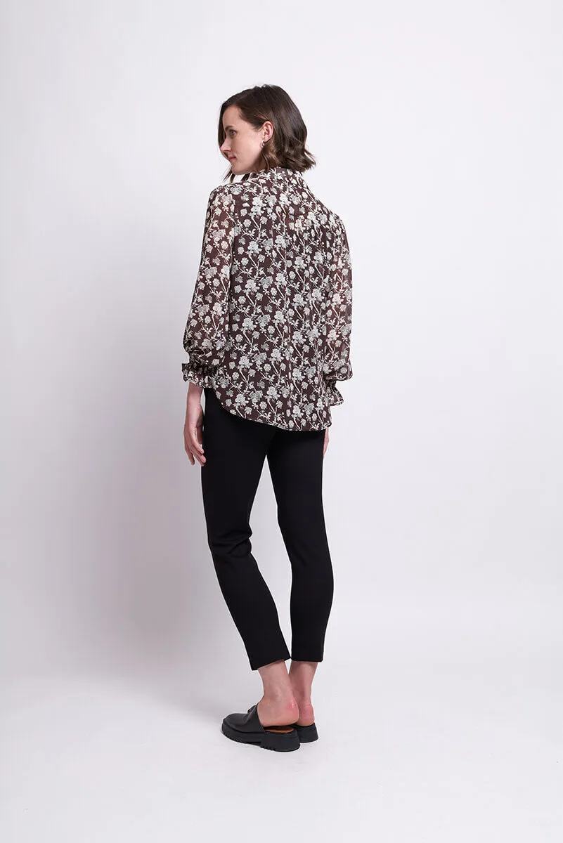 Gala Twist Blouse -Ornamental Brown