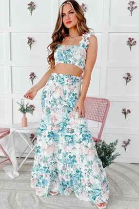 Garden Galavanting Floral Two-Piece Set (White Multi)