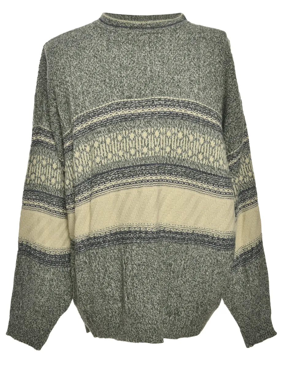 Grey Long Sleeved Jumper - L