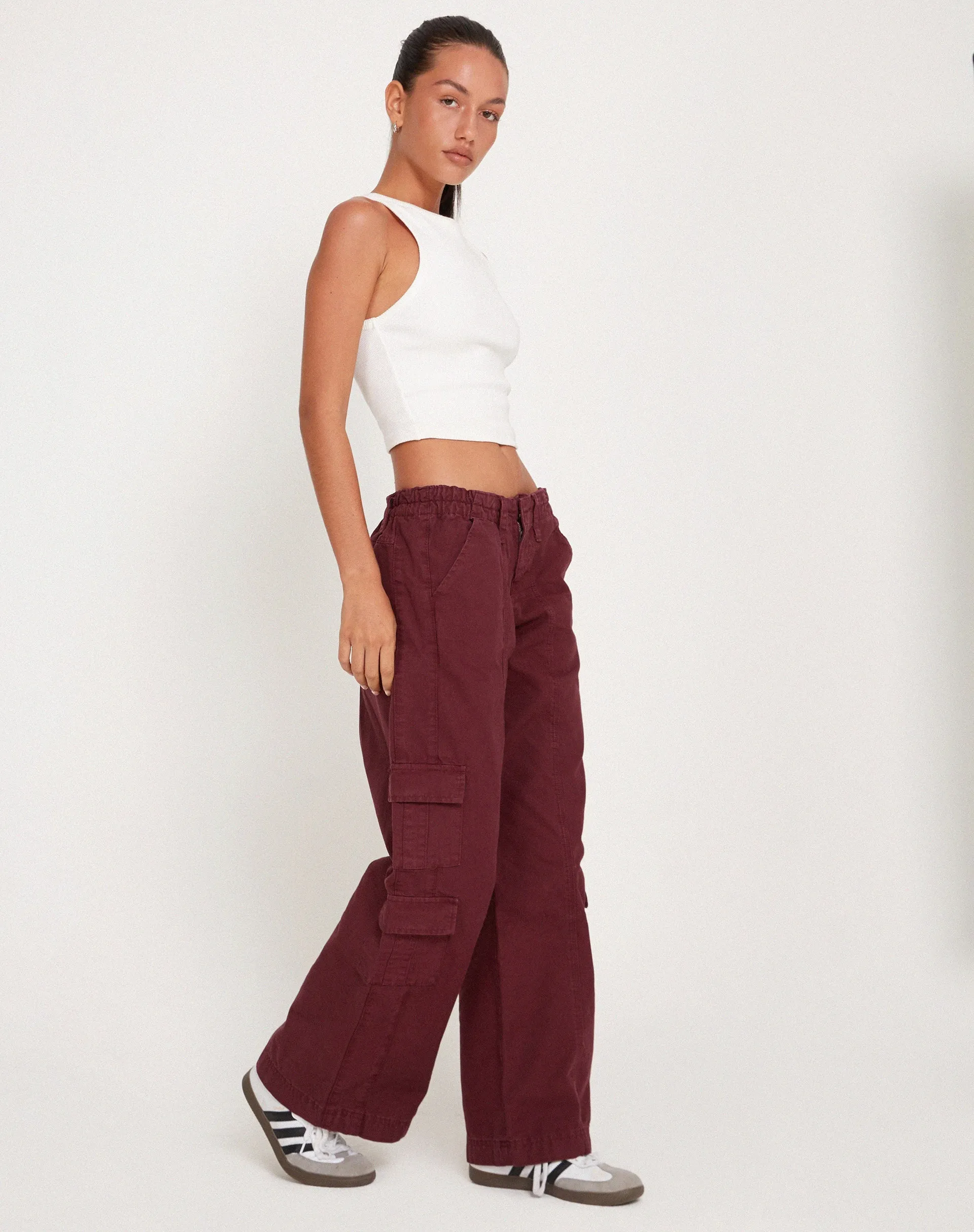 Hansa Cargo Trouser in Burgundy