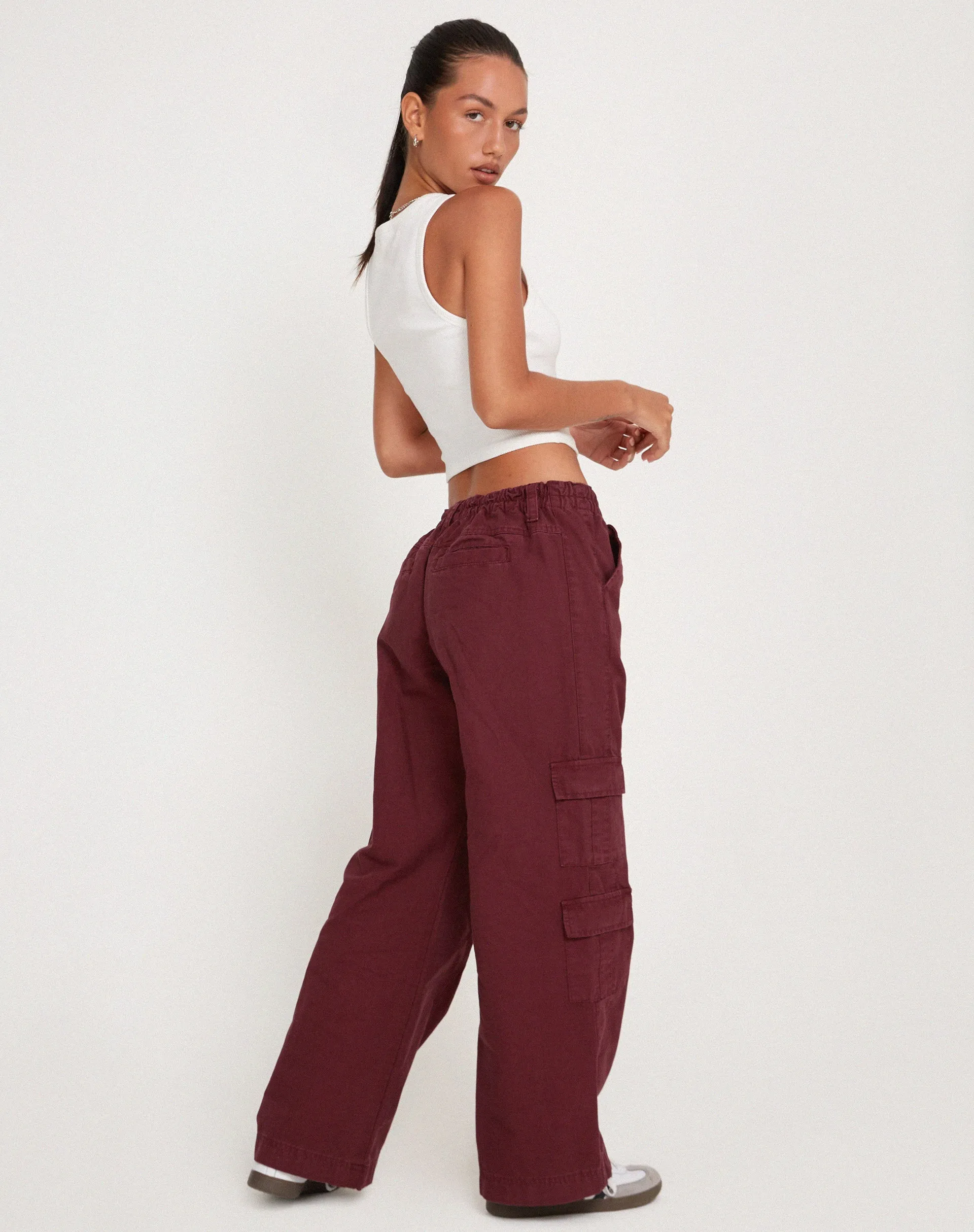 Hansa Cargo Trouser in Burgundy